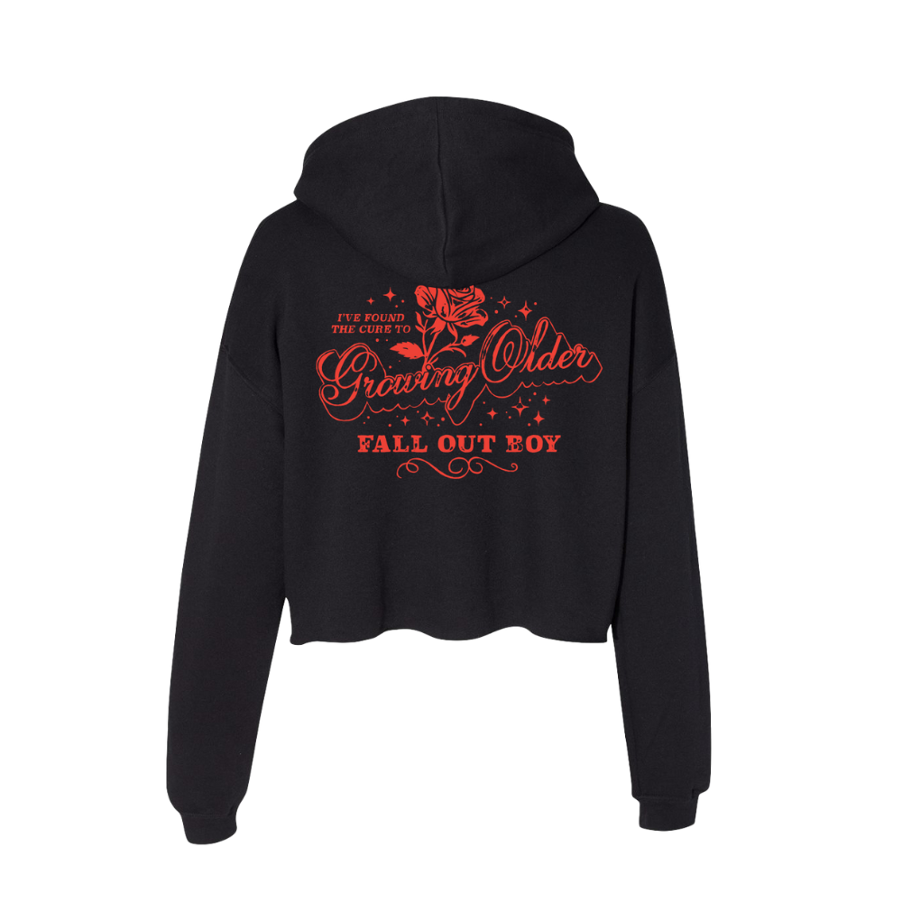 ROSE CROP PULLOVER HOODIE