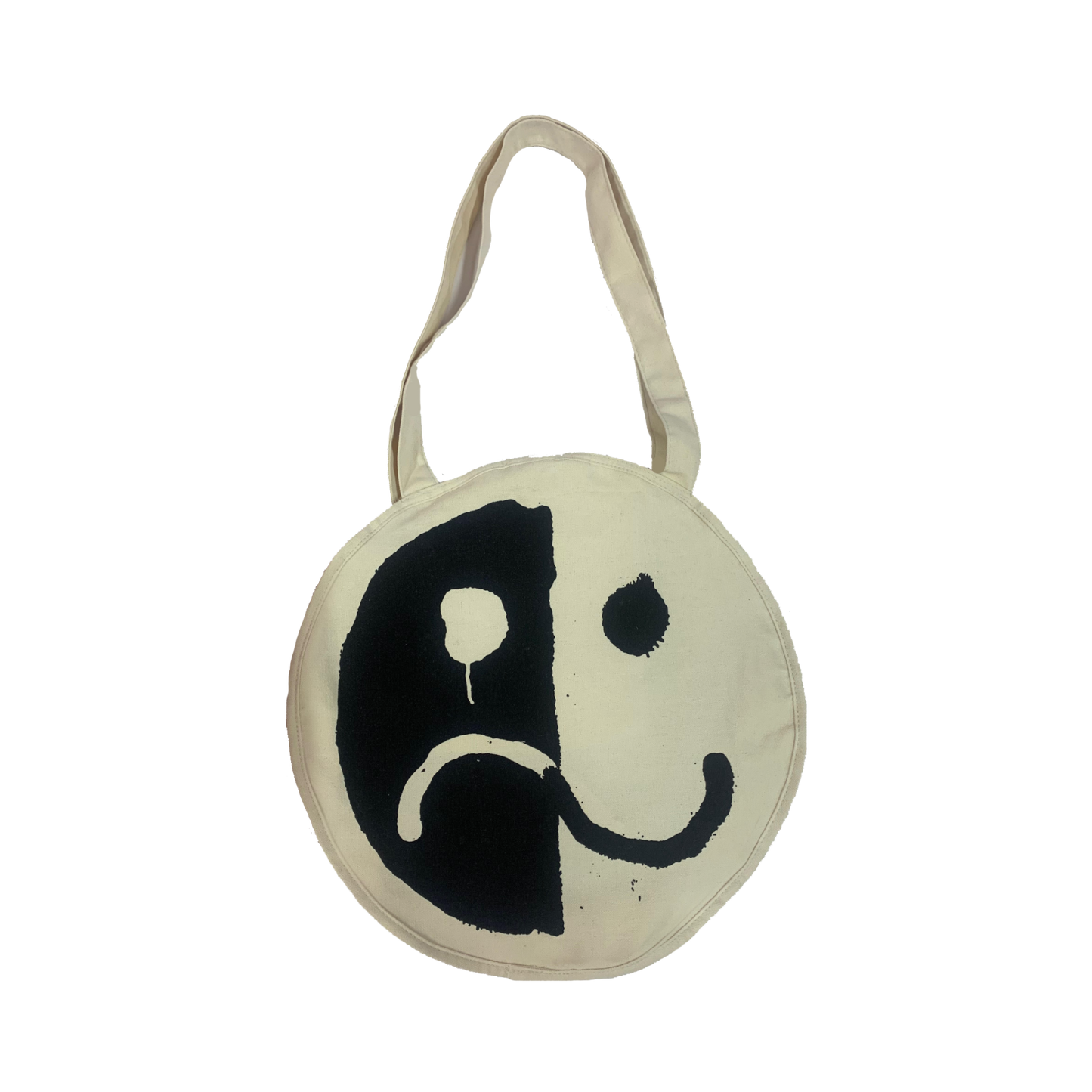 SMILE/FROWN NATURAL TOTE BAG