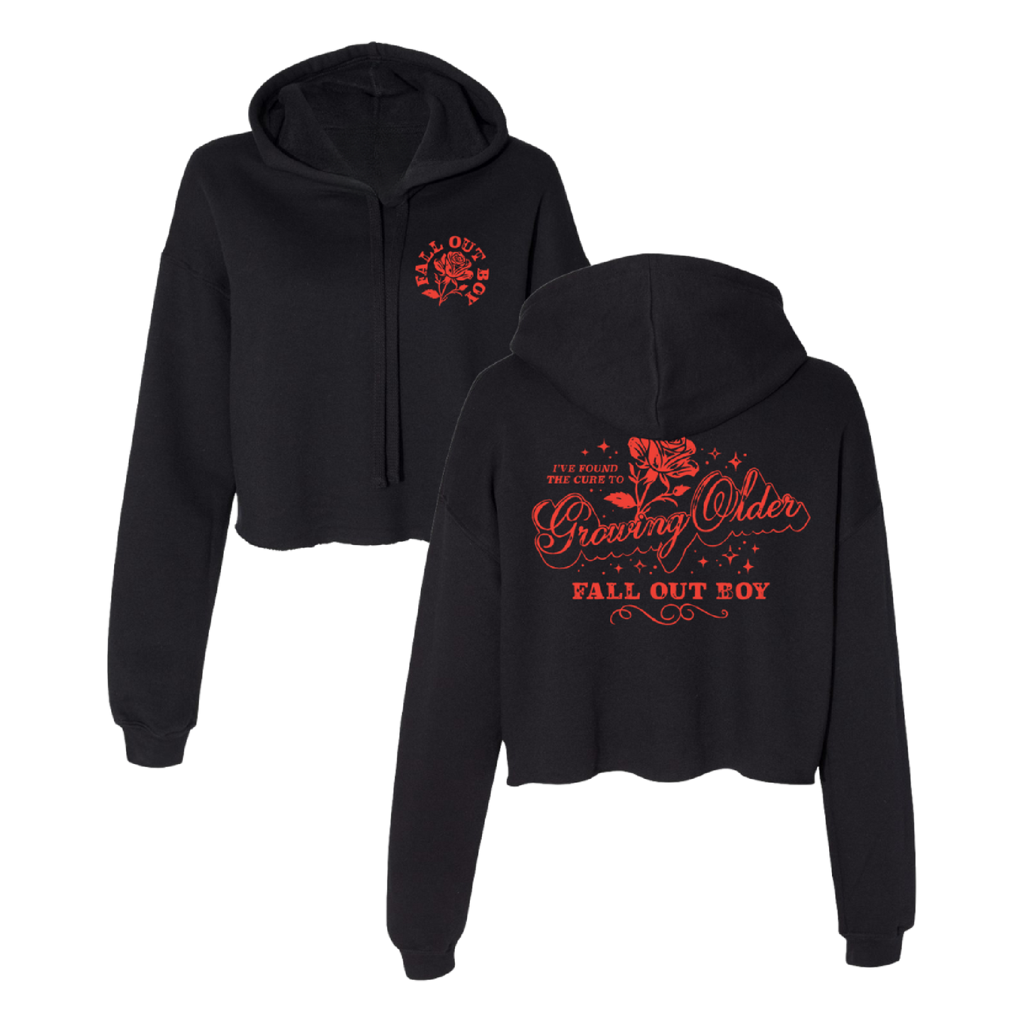 ROSE CROP PULLOVER HOODIE