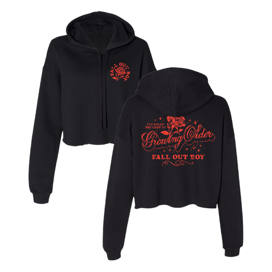 ROSE CROP PULLOVER HOODIE